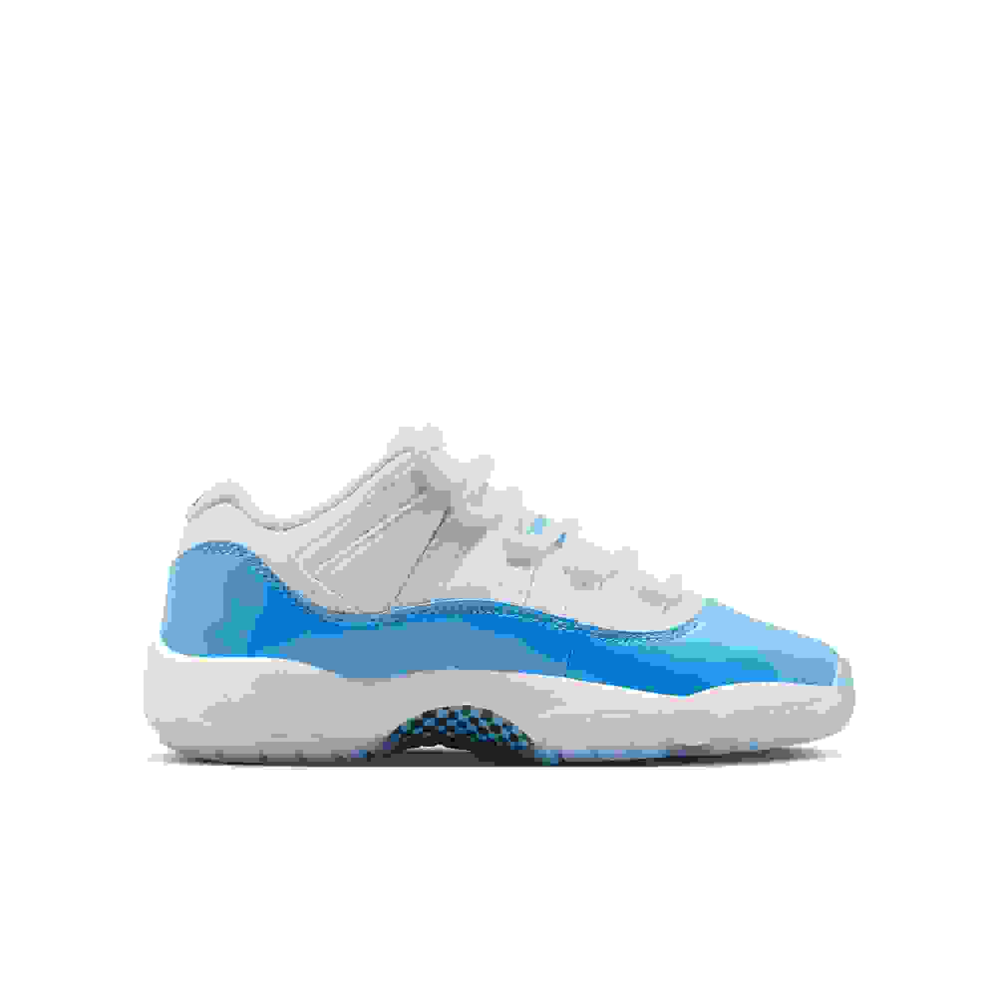 Jordan 11 Retro Low Grade School Kids' "White and University Blue" Shoe